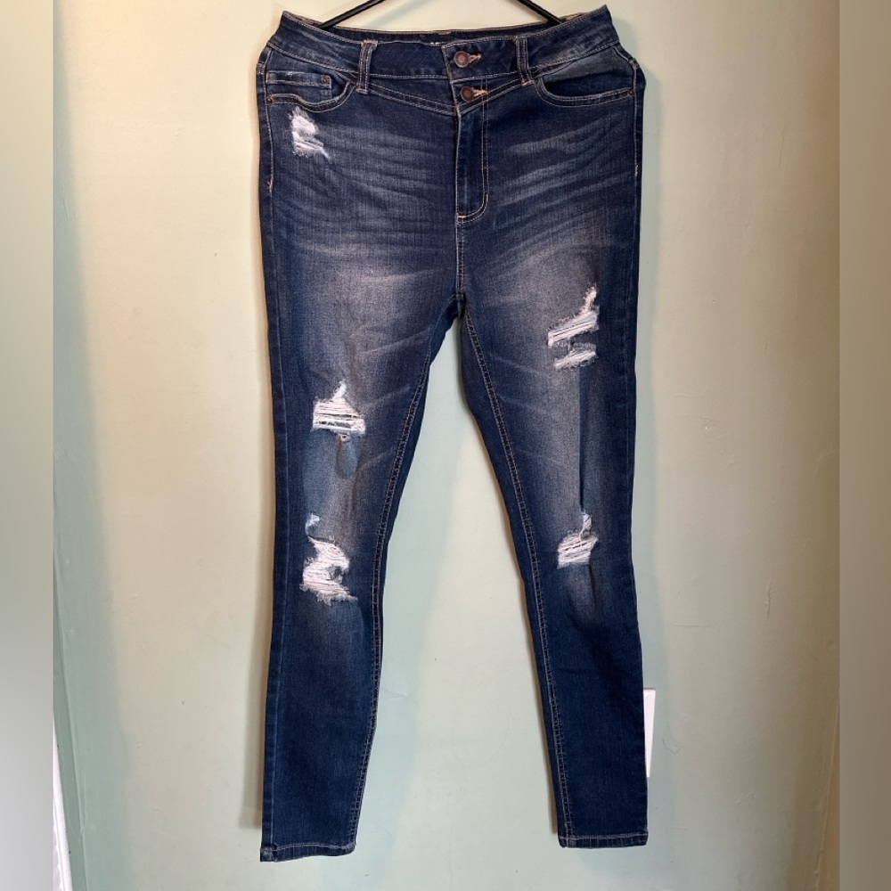 Bluespice high waist skinny ripped jeans